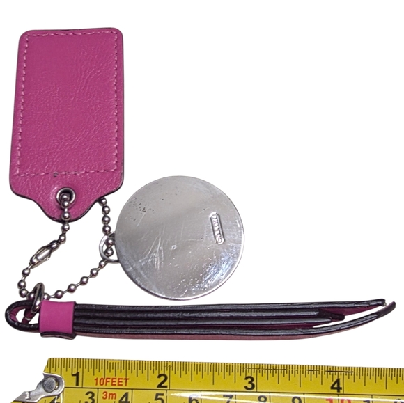 Coach Fuchsia and Cream Bag Charm 3pcs - Picture 2 of 2